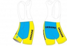 Фото Велотруси без лямок жіночі Pro Ukraine чорний/блакитний/жовтий M