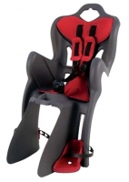 Фото Сидіння дитяче Bellelli B1 Clamp на багажник сірий/червоний
