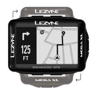 Велокомп'ютер LEZYNE MEGA XL GPS+cadence+heart rate чорний фото 57721