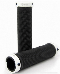 Ручки руля VLG775AD2 126 мм з білими замками чорний фото 28626