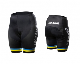 Велошорти жіночі OnRide Ukraine без лямок з памперсом чорний/жовтий S фото 55048
