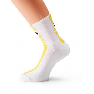 Шкарпетки ASSOS літо Mille regular Volt білий/жовтий 43-46 фото 26017
