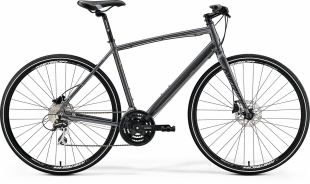Велосипед Merida CROSSWAY URBAN 20-D M-L(52cм) DARK SILVER (LIME)
