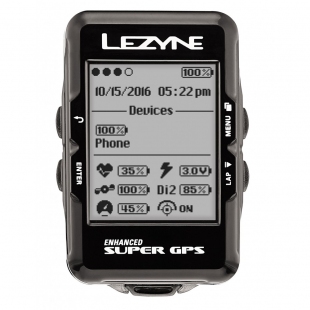 Велокомп'ютер LEZYNE SUPER GPS HR LOADED чорний фото 56501