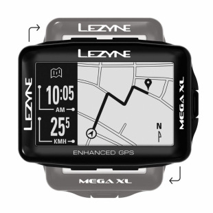 Велокомп'ютер LEZYNE MEGA XL GPS+cadence+heart rate чорний фото 57729