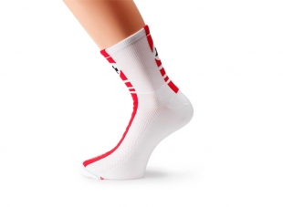 Шкарпетки ASSOS літо Mille Swiss білий/червоний р 42-44 фото 27934