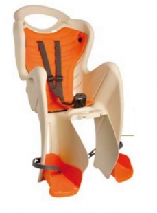Сидіння дитяче B1 standart кріплення за раму бежевий/помаранчевий фото 6871