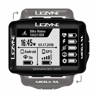 Велокомп'ютер LEZYNE MEGA XL GPS+cadence+heart rate чорний фото 57728