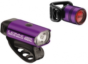 Комплект світла LEZYNE, HECTO DRIVE 400XL/FEMTO PAIR фіолетовий  фото 34158