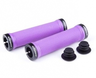 Ручки руля FireEye Goosebumps-R 130 мм з замками фіолетовий фото 58409