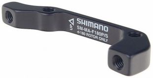 Адаптер гальма Shimano F180P/S для Disk, с болтами крiп., чорний фото 55395