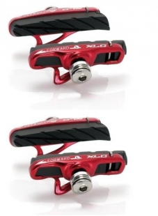 Гальмівні колодки V- Brake XLC BS - R06 , 4шт , шосе , картридж, чорно-червоні фото 27214