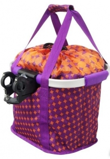 Кошик-сумка KLS Shopper на кермо велосипеда фіолетовий фото 58511