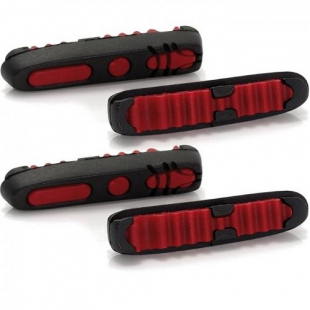 Гальмівні колодки V- Brake XLC RP-V01, 4шт, 55 мм шосе , картридж, чорно-червоні фото 55099
