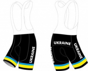 Велотруси з лямками Pro Ukraine чорний/блакитний/жовтий S фото 56024