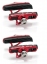 Гальмівні колодки V- Brake XLC BS - R06 , 4шт , шосе , картридж, чорно-червоні