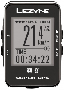 Велокомп'ютер LEZYNE SUPER GPS чорний фото 57459