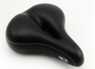 Сідло VL-6115E, унісекс, чорний, з прорізом, з гелем, логотип VK фото 58729