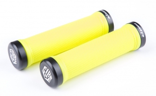 Ручки руля FireEye Goosebumps-C 128 мм з замками жовтий фото 55001