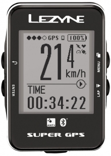 Велокомп'ютер LEZYNE SUPER GPS сріблястий фото 55109