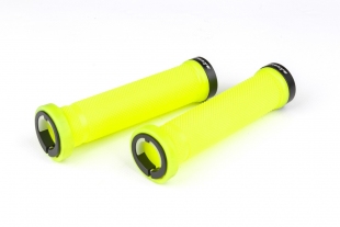 Ручки руля FireEye Goosebumps-R 128 мм з замками жовтий фото 55002